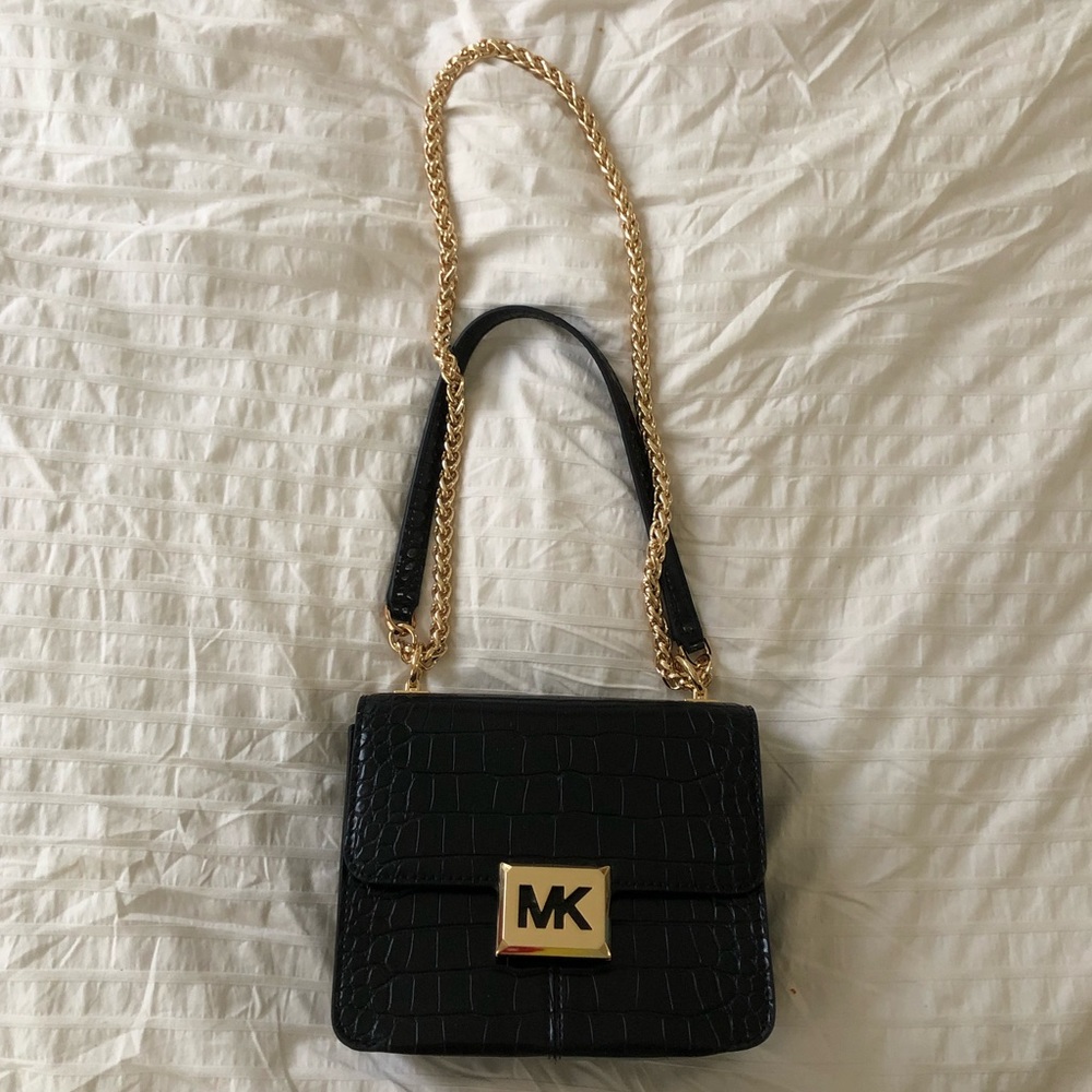 Michael Kors Black and Gold Purse